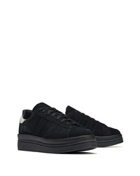 schwarze Leder niedrige Sneakers von Y-3