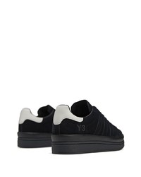 schwarze Leder niedrige Sneakers von Y-3