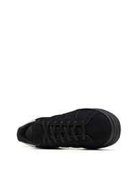 schwarze Leder niedrige Sneakers von Y-3