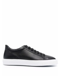 schwarze Leder niedrige Sneakers von Hide&Jack