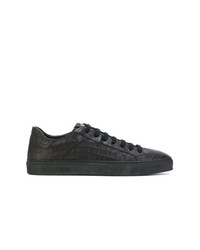 schwarze Leder niedrige Sneakers von Hide&Jack