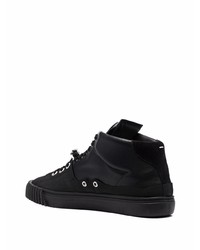 schwarze Leder niedrige Sneakers von Maison Margiela