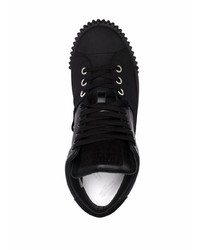 schwarze Leder niedrige Sneakers von Maison Margiela