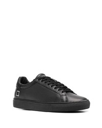 schwarze Leder niedrige Sneakers von D.A.T.E