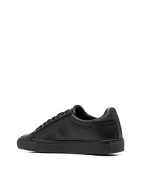 schwarze Leder niedrige Sneakers von D.A.T.E