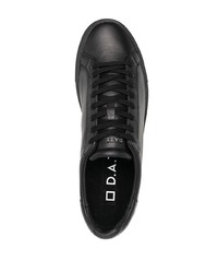 schwarze Leder niedrige Sneakers von D.A.T.E