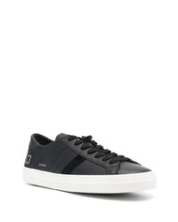 schwarze Leder niedrige Sneakers von D.A.T.E