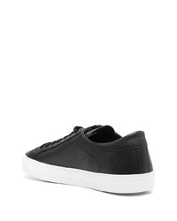 schwarze Leder niedrige Sneakers von D.A.T.E