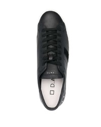 schwarze Leder niedrige Sneakers von D.A.T.E