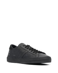 schwarze Leder niedrige Sneakers von D.A.T.E