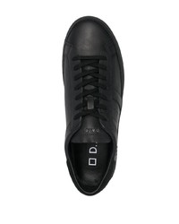 schwarze Leder niedrige Sneakers von D.A.T.E