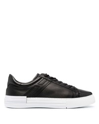 schwarze Leder niedrige Sneakers von Hogan