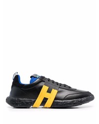 schwarze Leder niedrige Sneakers von Hogan