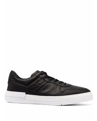 schwarze Leder niedrige Sneakers von Hogan