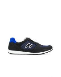 schwarze Leder niedrige Sneakers von Hogan