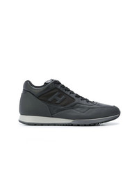 schwarze Leder niedrige Sneakers von Hogan