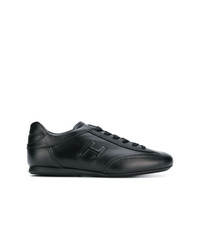 schwarze Leder niedrige Sneakers von Hogan