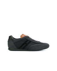 schwarze Leder niedrige Sneakers von Hogan