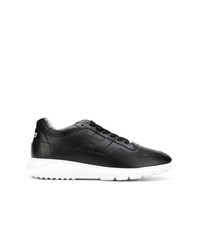 schwarze Leder niedrige Sneakers von Hogan