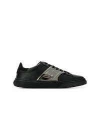 schwarze Leder niedrige Sneakers von Hogan