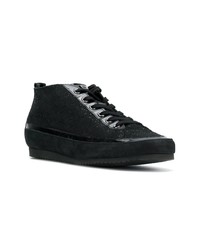 schwarze Leder niedrige Sneakers von Högl