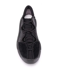 schwarze Leder niedrige Sneakers von Y-3