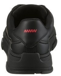 schwarze Leder niedrige Sneakers von Hugo