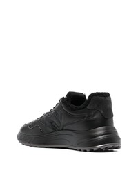 schwarze Leder niedrige Sneakers von Hogan