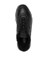 schwarze Leder niedrige Sneakers von Hogan