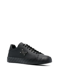 schwarze Leder niedrige Sneakers von Philipp Plein