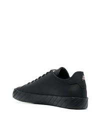 schwarze Leder niedrige Sneakers von Philipp Plein