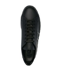 schwarze Leder niedrige Sneakers von Philipp Plein