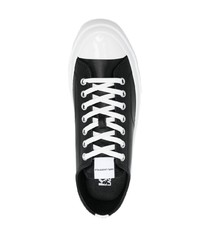 schwarze Leder niedrige Sneakers von Karl Lagerfeld