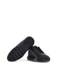 schwarze Leder niedrige Sneakers von Hogan