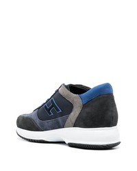 schwarze Leder niedrige Sneakers von Hogan