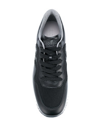 schwarze Leder niedrige Sneakers von Hogan