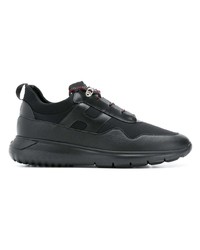 schwarze Leder niedrige Sneakers von Hogan