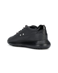 schwarze Leder niedrige Sneakers von Hogan