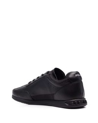 schwarze Leder niedrige Sneakers von Polo Ralph Lauren