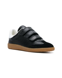 schwarze Leder niedrige Sneakers von Isabel Marant Etoile