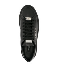 schwarze Leder niedrige Sneakers von Philipp Plein