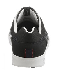 schwarze Leder niedrige Sneakers von Jack & Jones