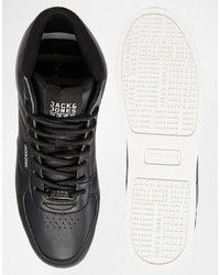 schwarze Leder niedrige Sneakers