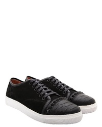 schwarze Leder niedrige Sneakers von JANIKO