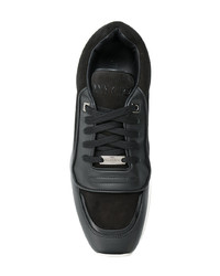 schwarze Leder niedrige Sneakers von Jimmy Choo