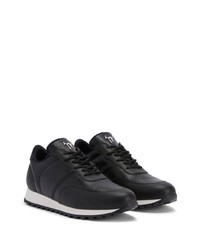 schwarze Leder niedrige Sneakers von Giuseppe Zanotti