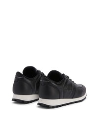 schwarze Leder niedrige Sneakers von Giuseppe Zanotti