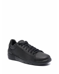 schwarze Leder niedrige Sneakers von Geox