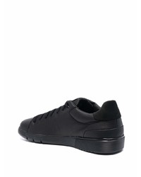 schwarze Leder niedrige Sneakers von Geox