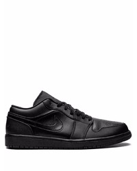 schwarze Leder niedrige Sneakers von Jordan